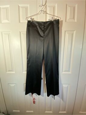 JS Collections Black Wide-Leg Dress Pants
